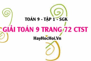 Giải Toán 9 trang 72 tập 1 Chân trời sáng tạo SGK